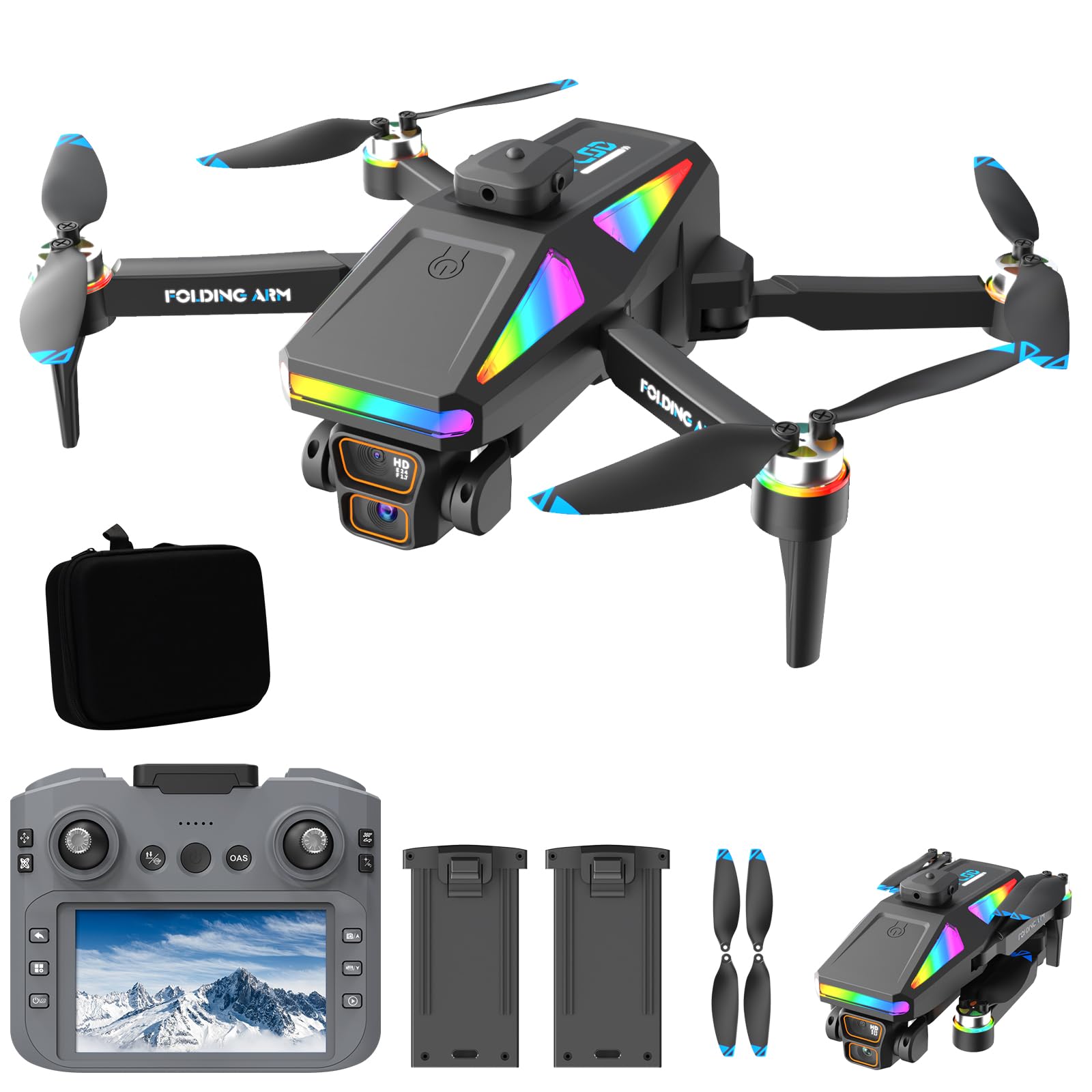 Drone Professionnel Intelligent XF604 avec Écran Intégré et Caméras Full HD